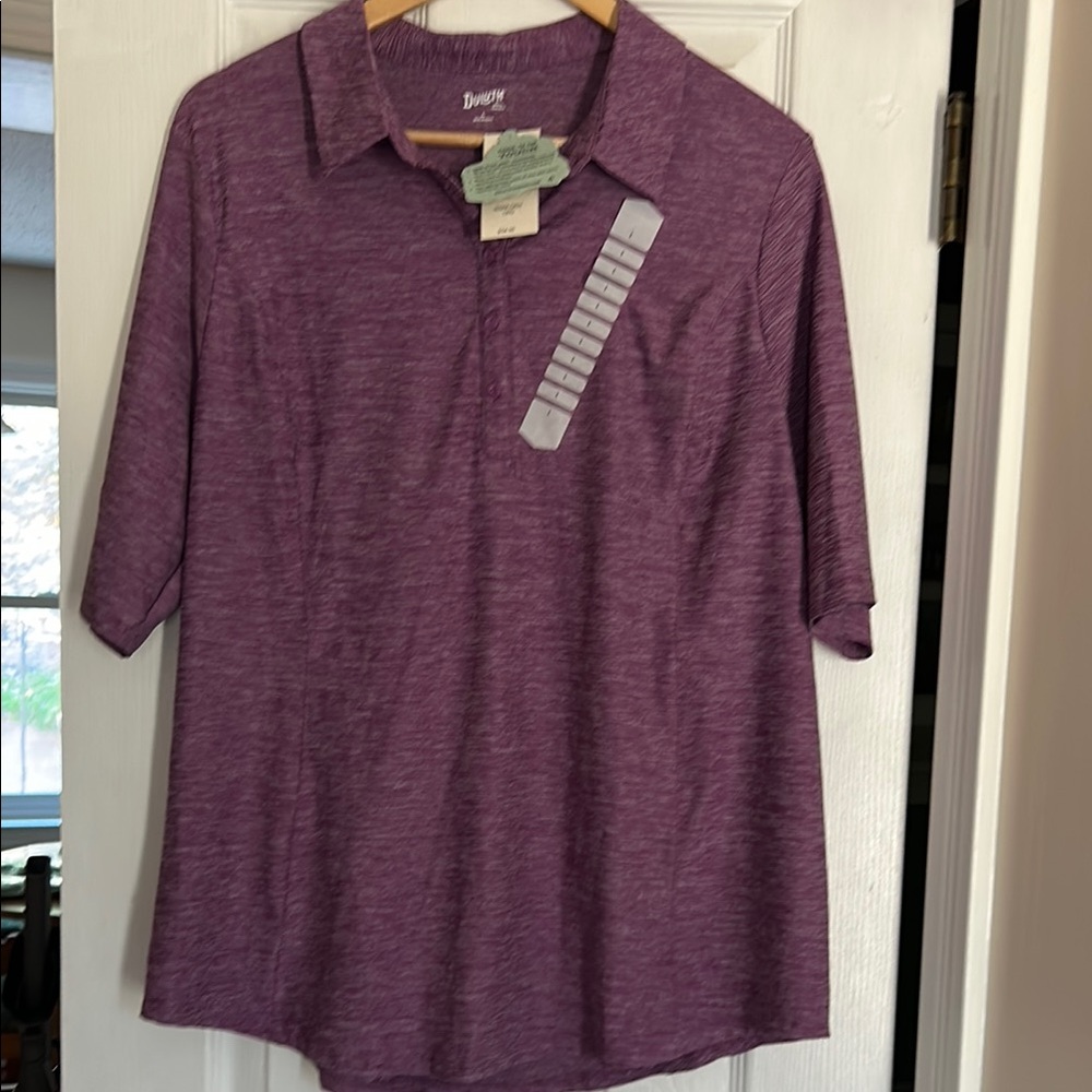 Purple women’s short sleeve, cool to the touch shirt
